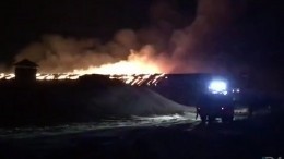 Видео: В пригороде Барнаула горят склады с пиломатериалами