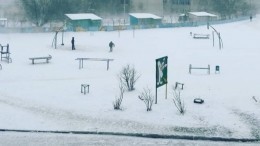 Шокирующее видео: на Сибирь обрушился снежный шторм
