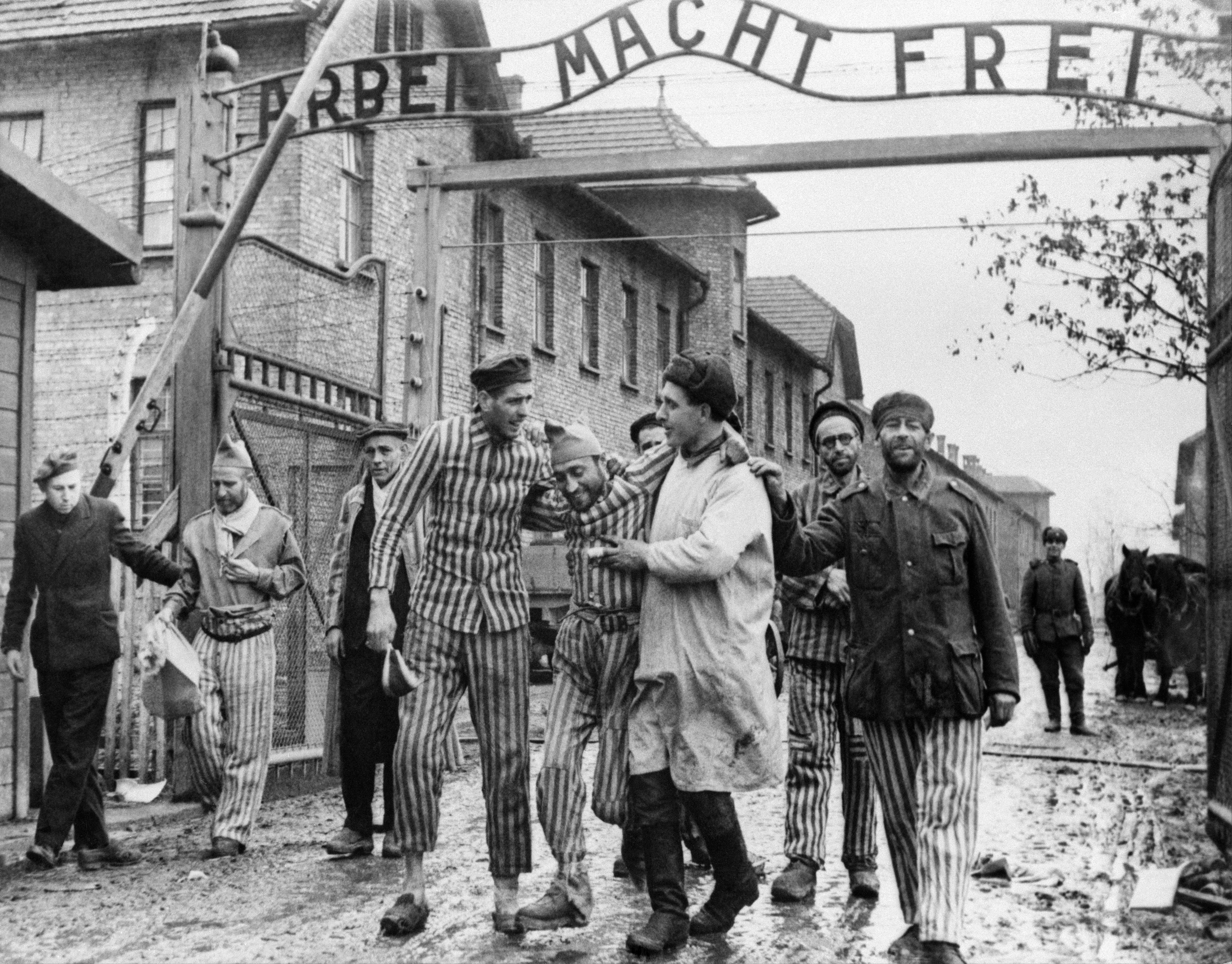 Вторая мировая война 1939-1945 годов. Освобождение советскими войсками узников немецко-фашистского концлагеря "Аушвиц-Биркенау" - Освенцим (Польша).
