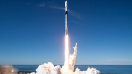 Илон Маск опубликовал видео падения в океан ступени ракеты Falcon 9