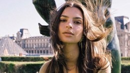 Эмили Ратаковски надела платье-сетку на голое тело — пикантное фото