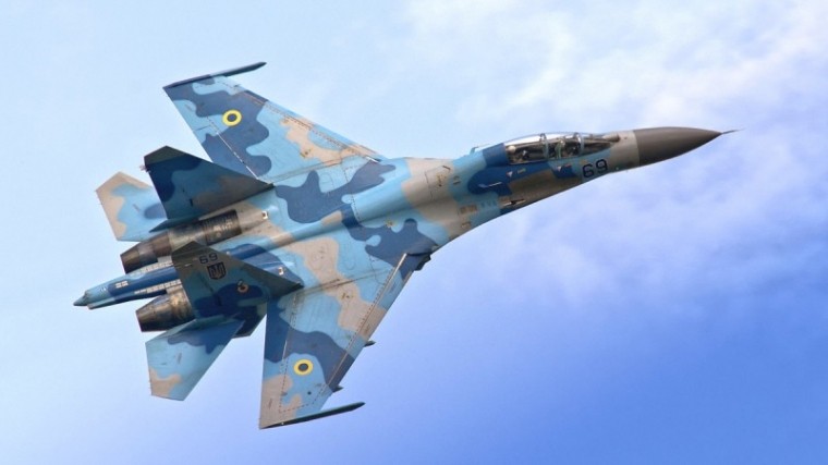 Украинский Су-27 разбился во время учений