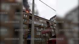 Видео: в Дагестане едва не сгорела жилая пятиэтажка