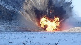 Видео: Военные использовали рекордное количество взрывчатки на реке Бурея