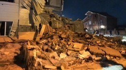 Видео с места взрыва газа в жилом доме в Красноярске