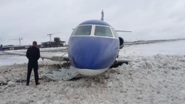 Видео фантастического дрифта бизнес-джета в Шереметьево