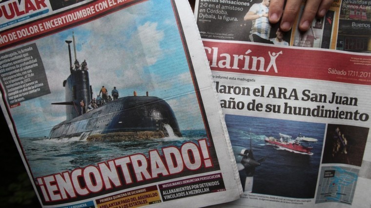 Глава ВМС Аргентины назвал причину гибели подлодки «Сан-Хуан»