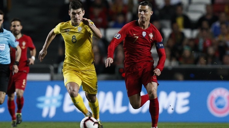 Португалия и Украина сыграли вничью в матче отбора Евро-2020