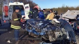 Видео: страшная авария в Московской области унесла жизни трех человек