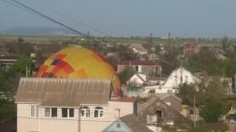 Эксклюзивное видео: ребенка на воздушном шаре унесло ветром в Крыму