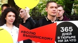«365 дней в тюрьме» — В Москве прошла акция в поддержку Вышинского