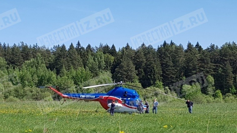 Вертолет Ми-2 совершил вынужденную посадку в Подмосковье