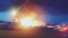 Видео: Пожар на складе с нефтепродуктами в Красноярске