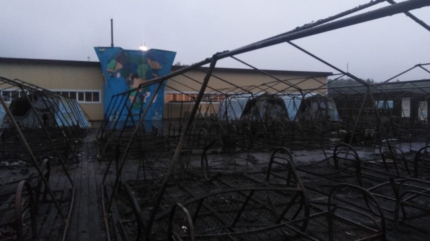 Ребенок погиб при пожаре в палаточном лагере в Хабаровском крае