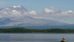 Завораживающий танец пепла продемонстрировал на Камчатке вулкан Шивелуч