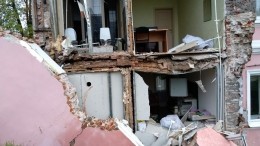 Кирпичная стена жилого дома рухнула в центре Нижнего Новгорода