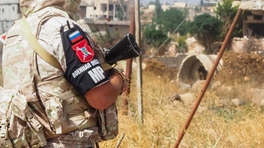 На маршруте патруля российской военной полиции в Сирии прогремел взрыв