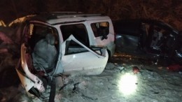 Появилось фото с места страшной аварии под Рязанью, где погибли три человека