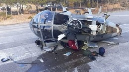Военный вертолет упал на севере Мексики — фото