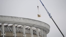 Новое видео обрушения конструкции СКК в Петербурге