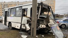 В Петербурге маршрутка влетела в столб, пострадали восемь пассажиров