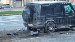 Видео: Gelandewagen протаранил столб на севере Москвы