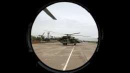 Фото с места жесткой посадки вертолета Ми-8 в Подмосковье