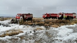 Первые кадры с места падения Ми-8 на Чукотке