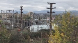 Видео с места разрушенной электростанции в Степанакерте