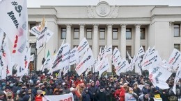 Украинские бизнесмены вышли на митинг с требованием смягчить карантинные меры