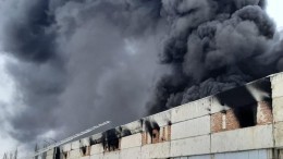 Видео: Пожар произошел на химическом заводе в Ростовской области