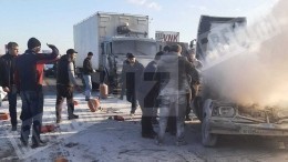 Без шансов: КАМАЗ жестко смял «Жигули» на трассе в Дагестане — шок-видео (18+)