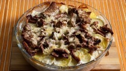 Как приготовить картофель, запеченный с лисичками — пошаговый рецепт с фото