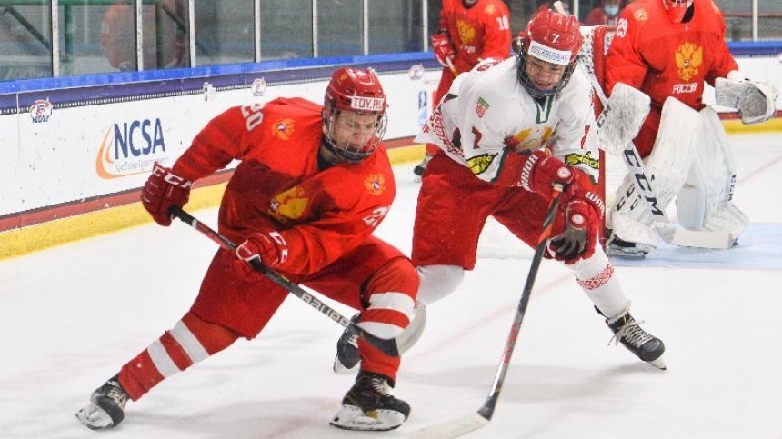 Юниорская сборная России по хоккею разгромила Белоруссию на ЧМ и ждет Финляндию