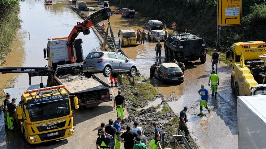 Железнодорожное сообщение между Германией и Чехией прервано из-за наводнения