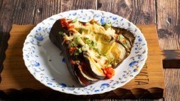 Веер из баклажанов с помидорами — пошаговый рецепт с фото