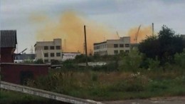 Видео с места пожара после взрыва на украинском «Ривнеазоте»