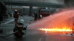 УАЗ «Буханка» взорвался на дороге в Ульяновске — огненное видео
