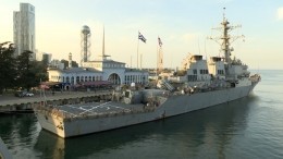 Военные корабли США в порту Батуми сняли на видео