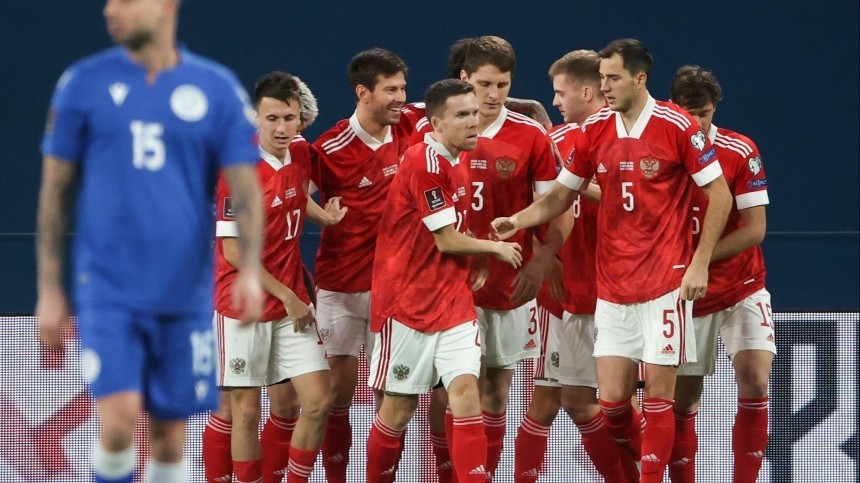 Сборная России по футболу разгромила команду Кипра в матче отбора ЧМ-2022