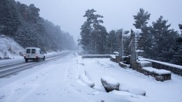 Небывалые снегопады прошли в Испании