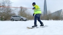 Заезд сноубордиста-зацепера едва не превратился в заплыв на доске по Финскому заливу