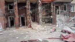 Появилось эксклюзивное видео последствий обстрела роддома в Донецке