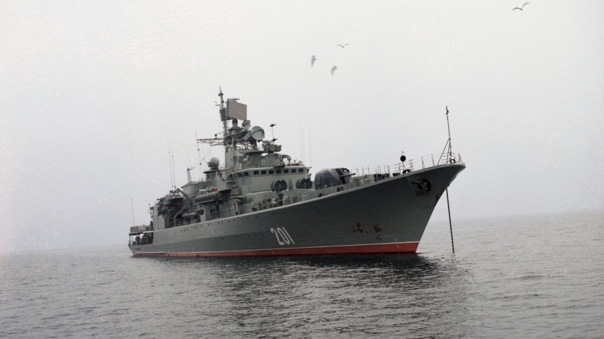 На Украине подтопили флагманский корабль «Гетман Сагайдачный»