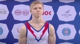 Гимнаст Иван Куляк вышел на награждение на Кубке мира с буквой Z на форме