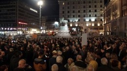 В Белграде прошел митинг в поддержку России и против НАТО в годовщину бомбардировок