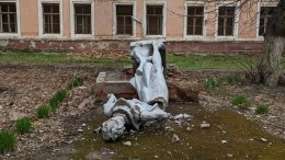 Националисты в Чернигове снесли памятник советской партизанке Зое Космодемьянской