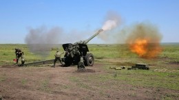 Удары артиллерии ЛНР по позициям ВСУ сняли с коптера