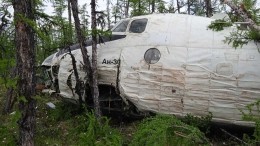 Проредил лесополосу: кадры с места крушения Ан-30 в Якутии