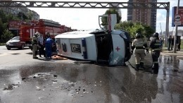 Карета скорой помощи перевернулась в Хабаровске из-за хамства водителя